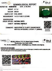 6.34 Ratti Natural Panna Stone with Govt. Lab Certificate